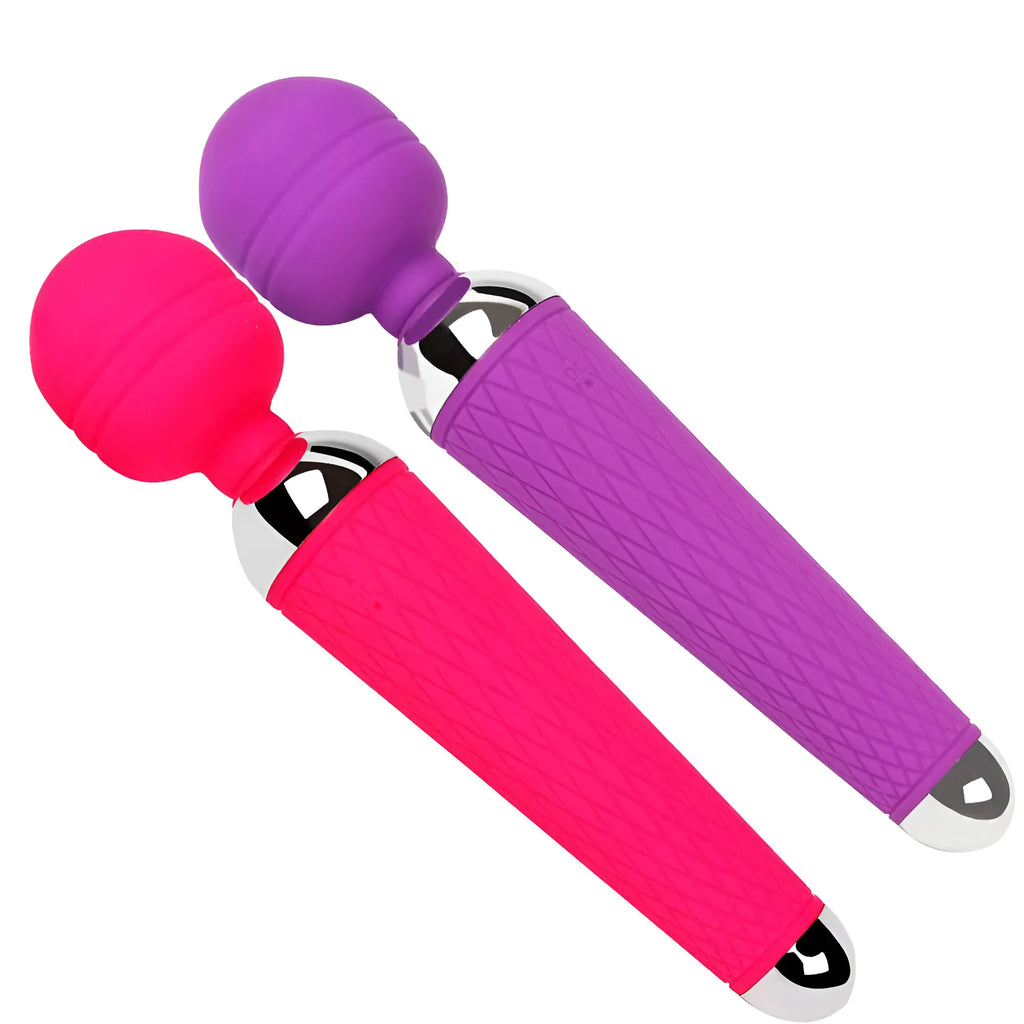 Pink electric female vibration AV stick with charging port, ABS body, 200mm length, automatic thrusting function.