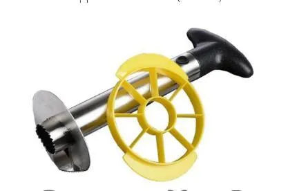 Stainless steel pineapple corer slicer with ABS handle on a kitchen worktop