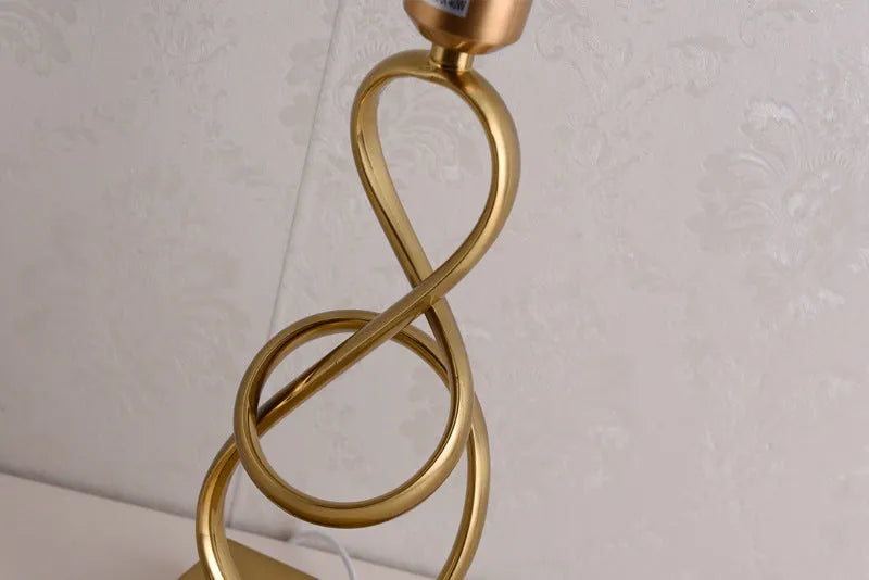 Creative bedside lamp with electroplated imitation copper finish, white or red colour, button switch