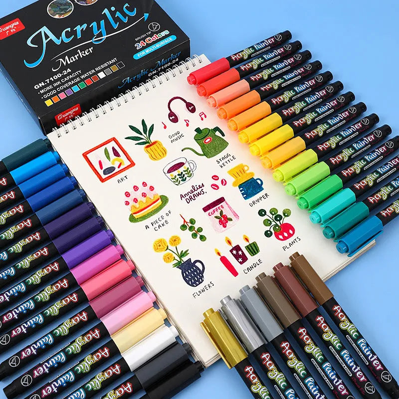 Hand pen body painting DIY graffiti set with plastic shell, 16.5cm length, multiple colour options