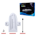 White PS5 Slim multi-function cooler pad with RGB lighting, charging station, and cooling fan