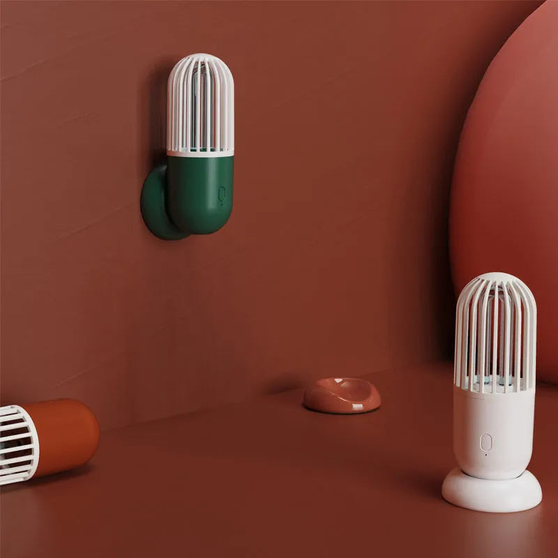 Portable capsule-shaped ultraviolet UVC disinfection lamp in choice of colours.