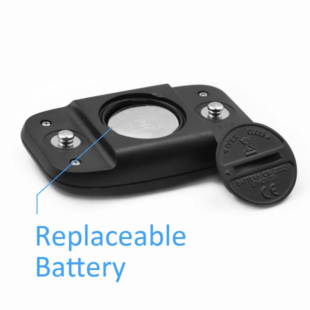 Black heart rate monitor chest strap with Bluetooth 4.0 and ANT+ for fitness use, adjustable elastic band and compact transmitter