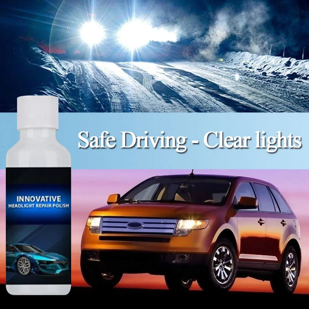 Car headlight repair fluid 20ml 30ml 50ml removes scratches yellowing oxidation no disassembly