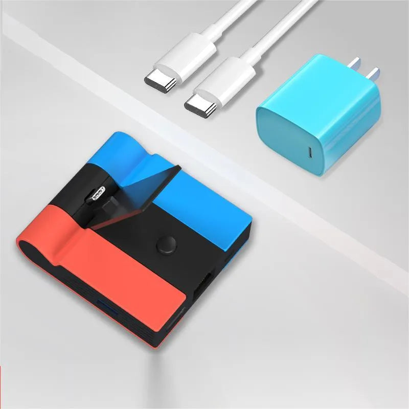 Portable multi-function game console adapter with PVC-aluminium housing and Type-C port for 4K HD projection.