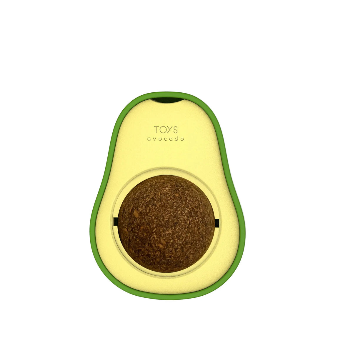 Avocado cat mint multifunctional catnip toy with 360 rotating self-healing design, 27mm ABS sphere, green and white colour