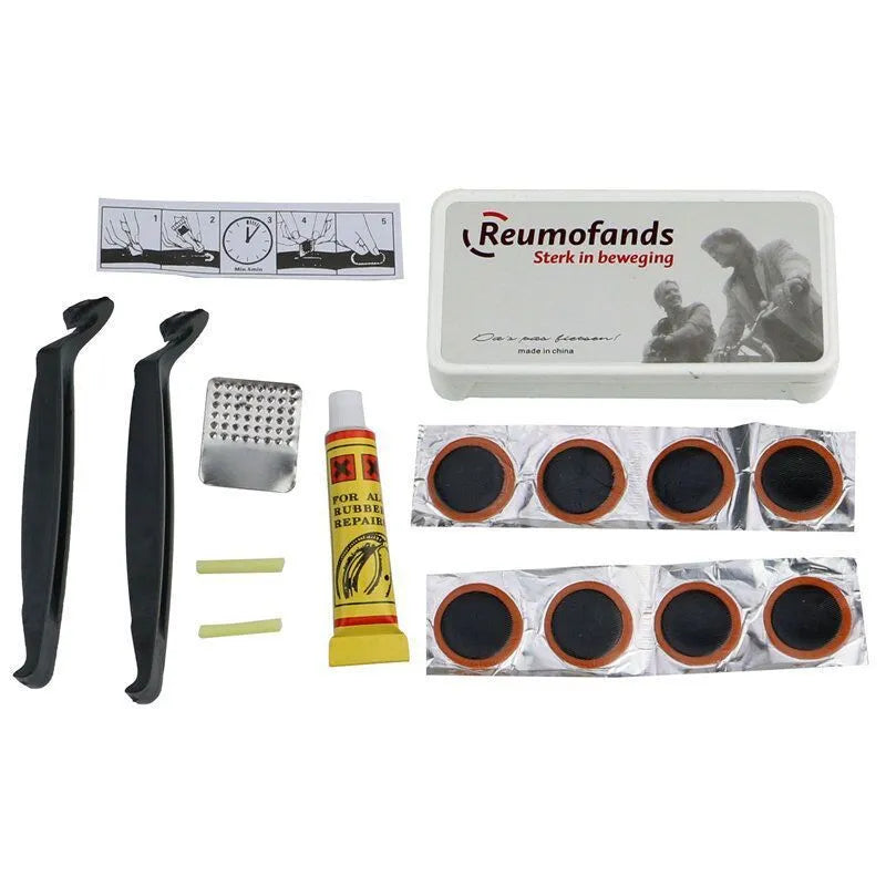 Bicycle saddle cushion with soft silicone padding and waterproof cover, includes wrench and tyre repair kit