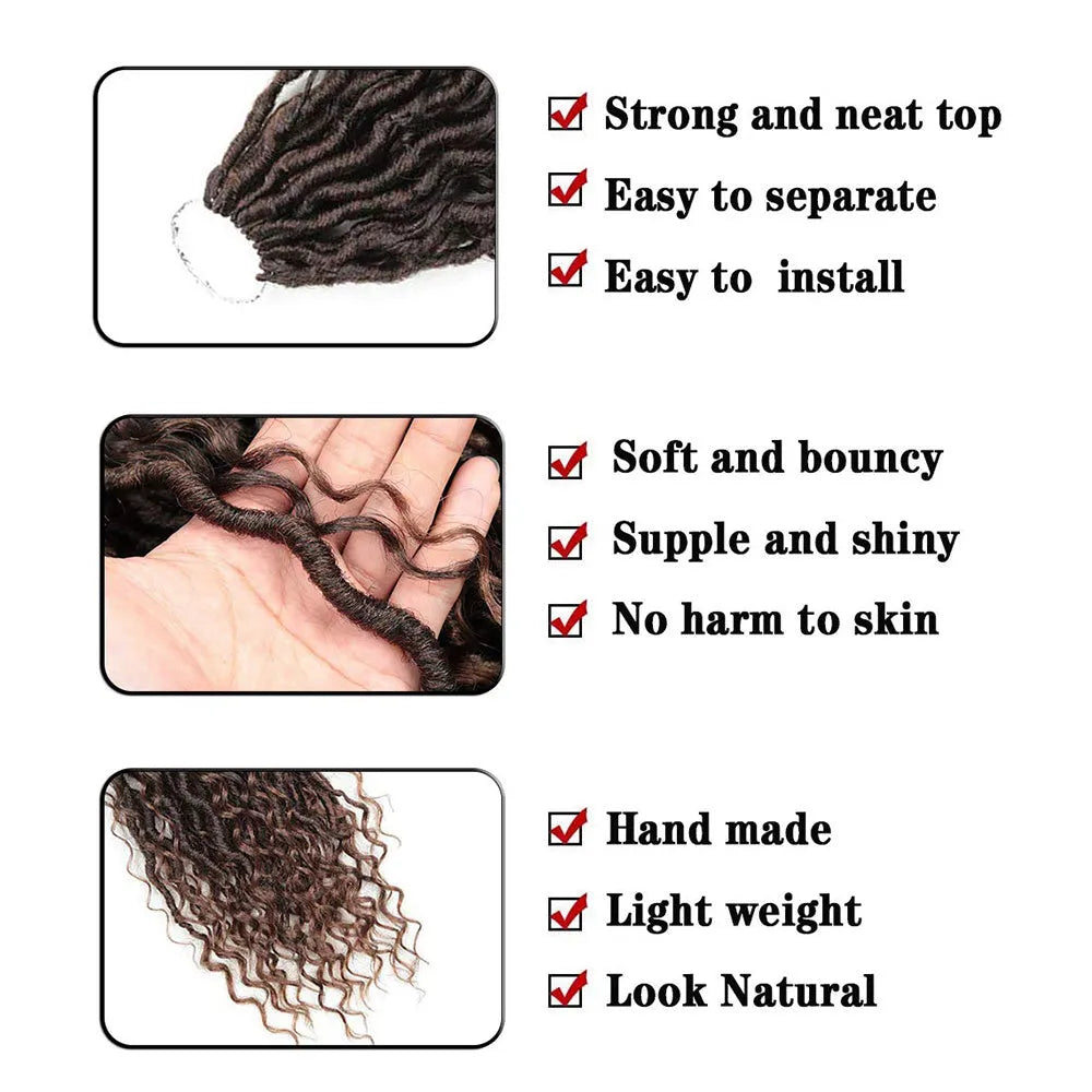 Feizifeizi Concubine chemical fibre dirty braids crochet hair for ladies, 14 inch length, colour option A