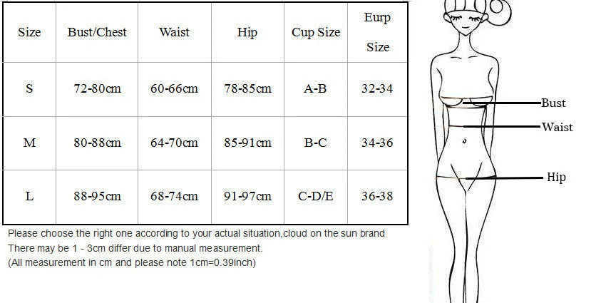 Black women's bikini set with metal ring straps and a backless, split cut design.