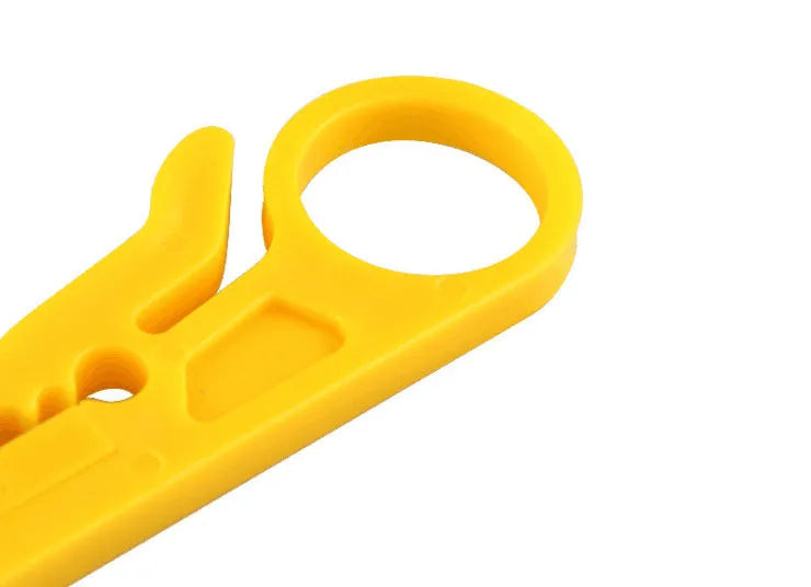 Yellow mini portable wire stripper tool with 0.6mm stripping diameter for electrical and communication cables