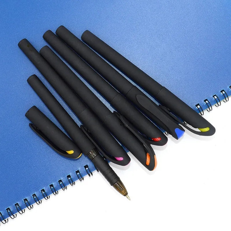 14cm long plastic gel pen with black refill for advertising gifts, shown in pack of ten pieces