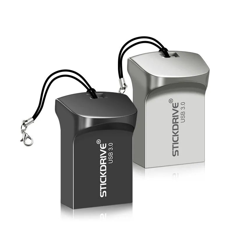 High Speed USB 3.0 Flash Drive Mini U Disk 128GB metal rotating design in black