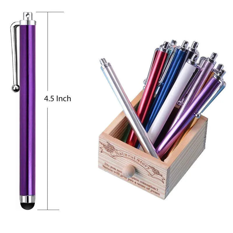 Universal capacitive touch pen stylus for smartphones and tablets in multiple colour options