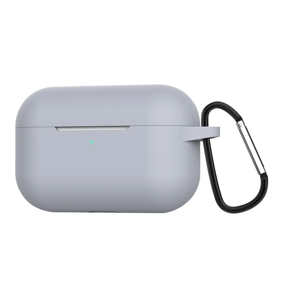 Blue silicone wallet-style protective cover for Apple AirPods Pro Bluetooth headphones