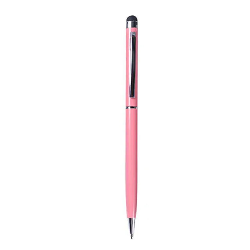 Rotating aluminium capacitive stylus pen with 0.5mm fine tip shown in multiple colour options.