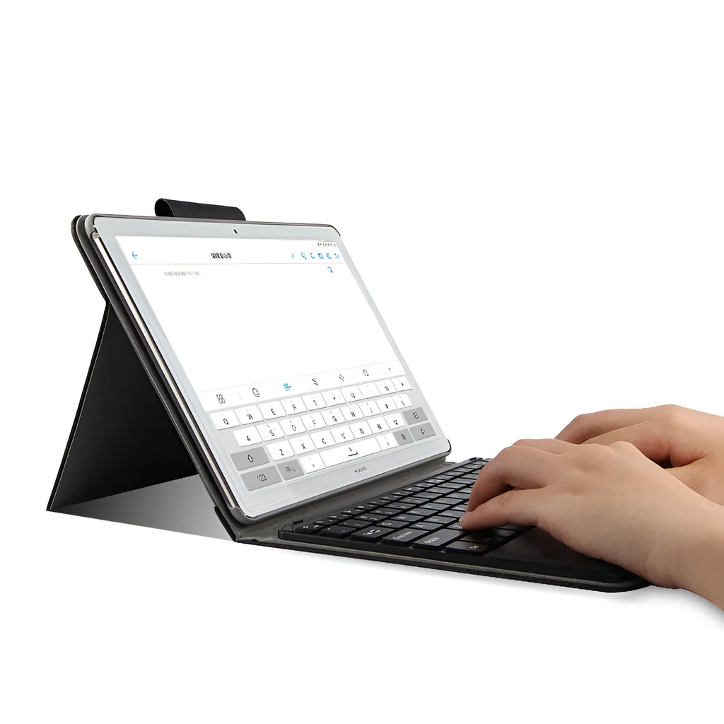 M5 Pro 10.8 wireless Bluetooth keyboard case in black imitation leather frame style protective cover