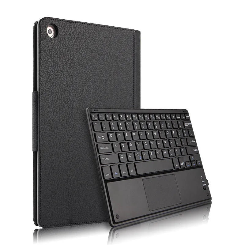M5 Pro 10.8 wireless Bluetooth keyboard case in black imitation leather frame style protective cover