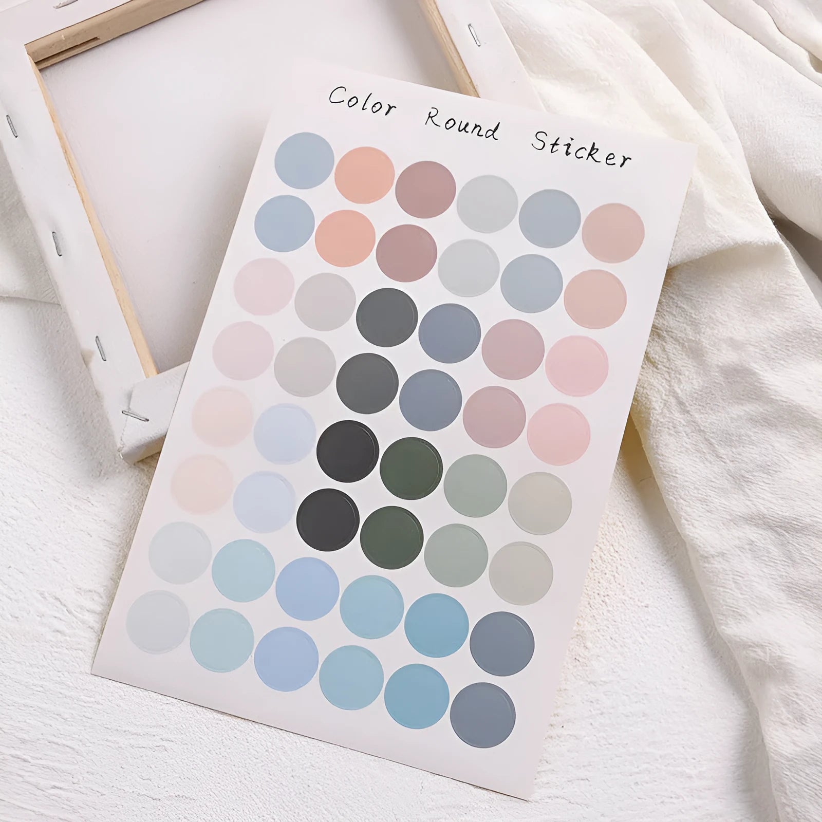 Round copper plate sealing stickers in Morandi, gradient, and two-point colour styles