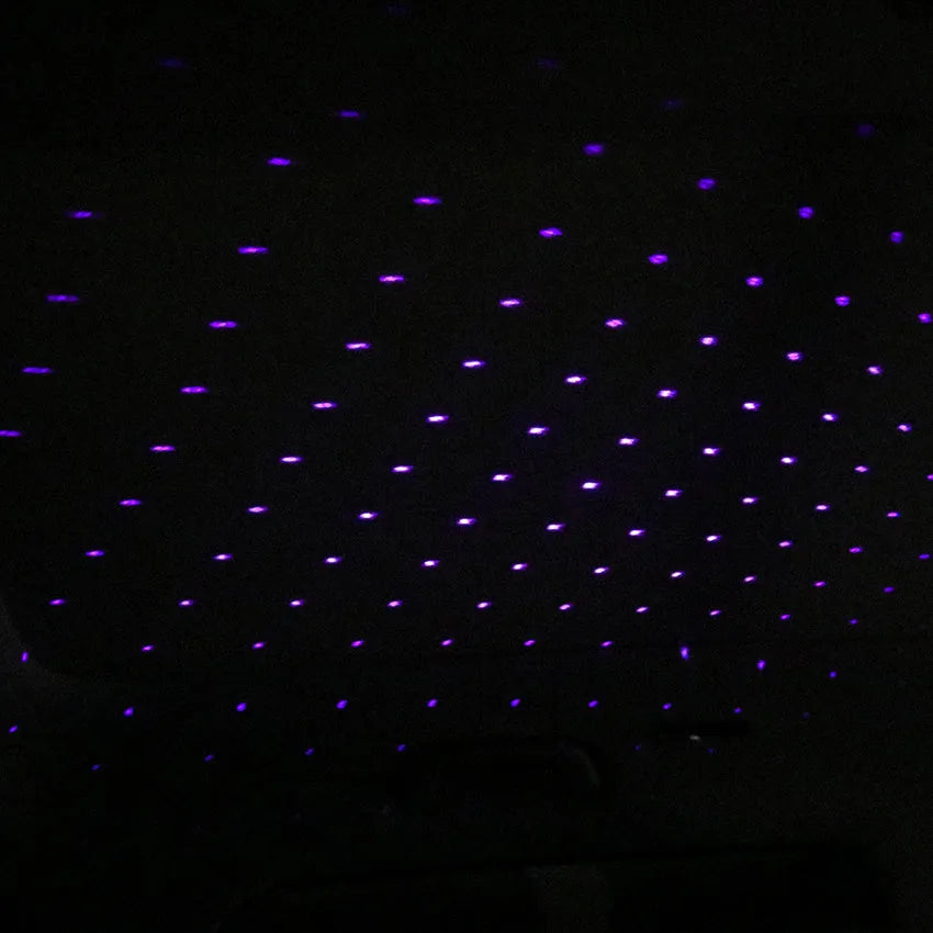 Mini LED car roof star night light projector with metal finish in red colour option