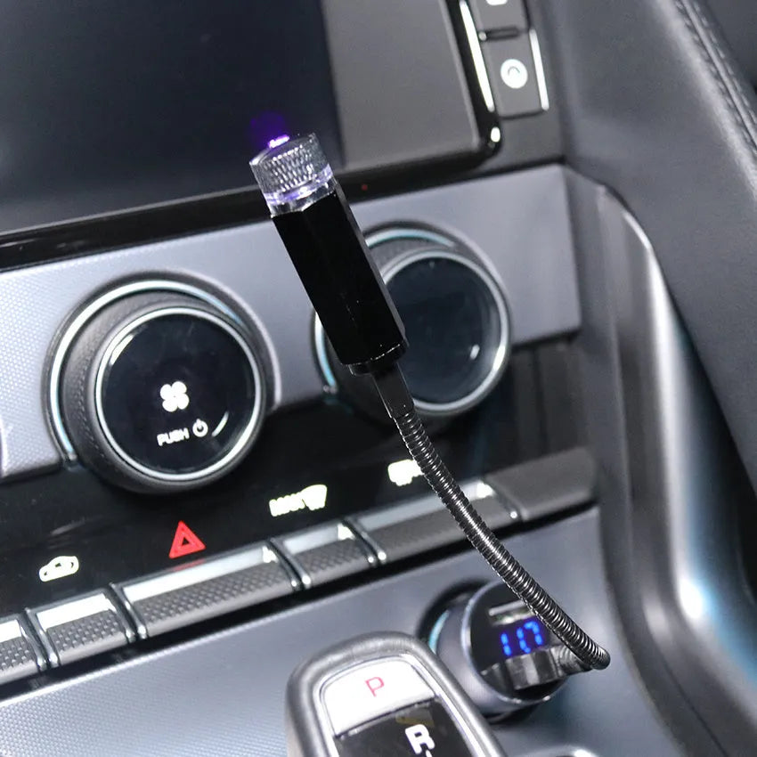 Mini LED car roof star night light projector with metal finish in red colour option
