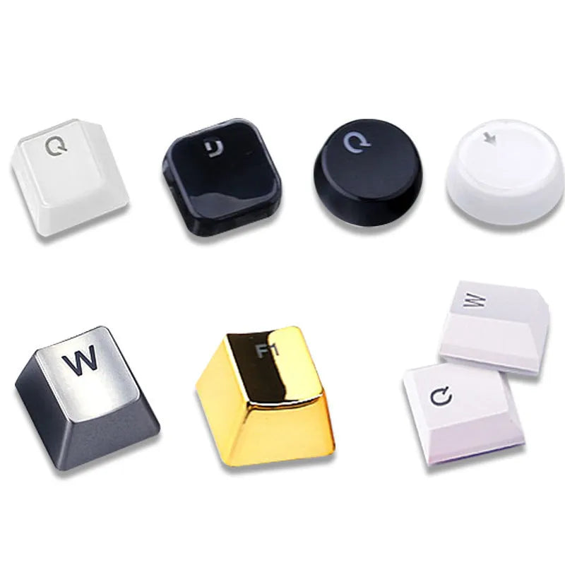 104-key crystal two-color mold mechanical keyboard keycaps set in black and white styles