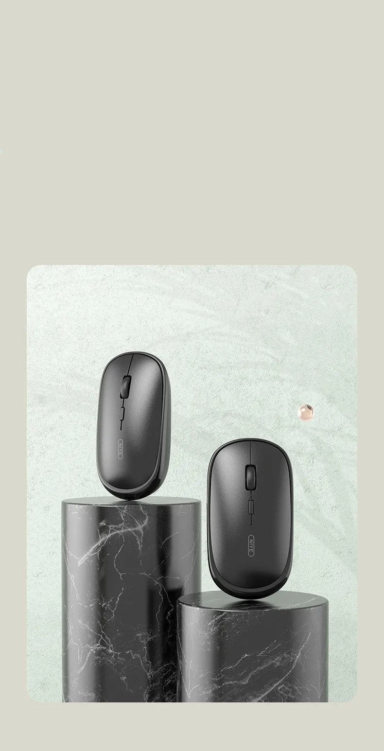 M900 rechargeable wireless mouse for laptop, ultra-thin design, black colour, side view