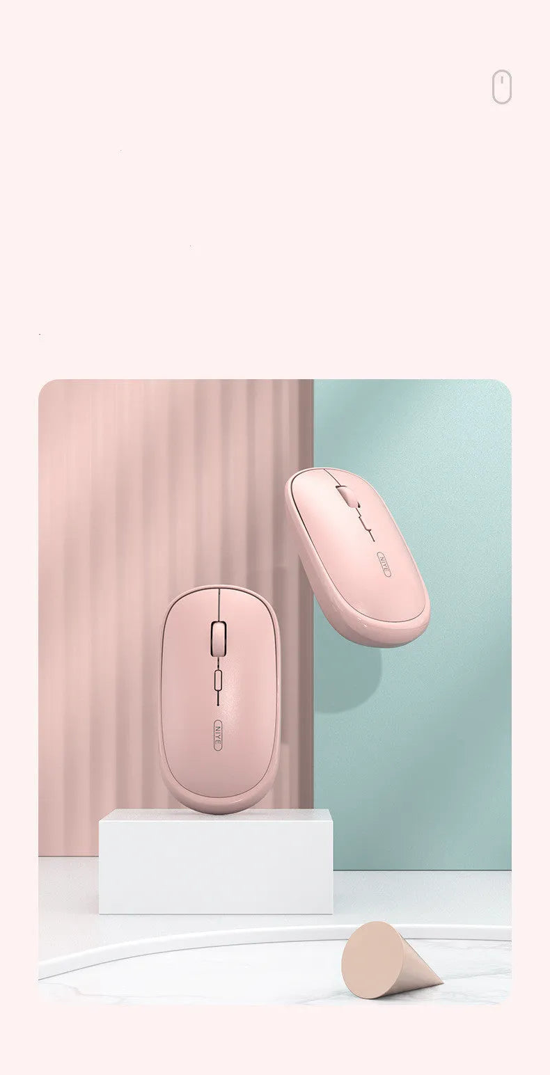 M900 rechargeable wireless mouse for laptop, ultra-thin design, black colour, side view