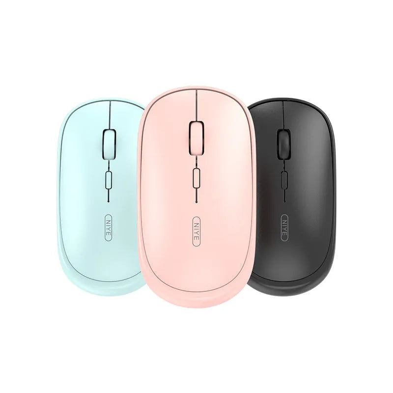 M900 rechargeable wireless mouse for laptop, ultra-thin design, black colour, side view