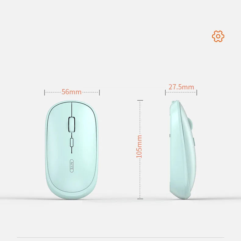 M900 rechargeable wireless mouse for laptop, ultra-thin design, black colour, side view