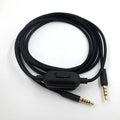 Black universal audio cable for gaming headsets with oxygen-free copper wire construction
