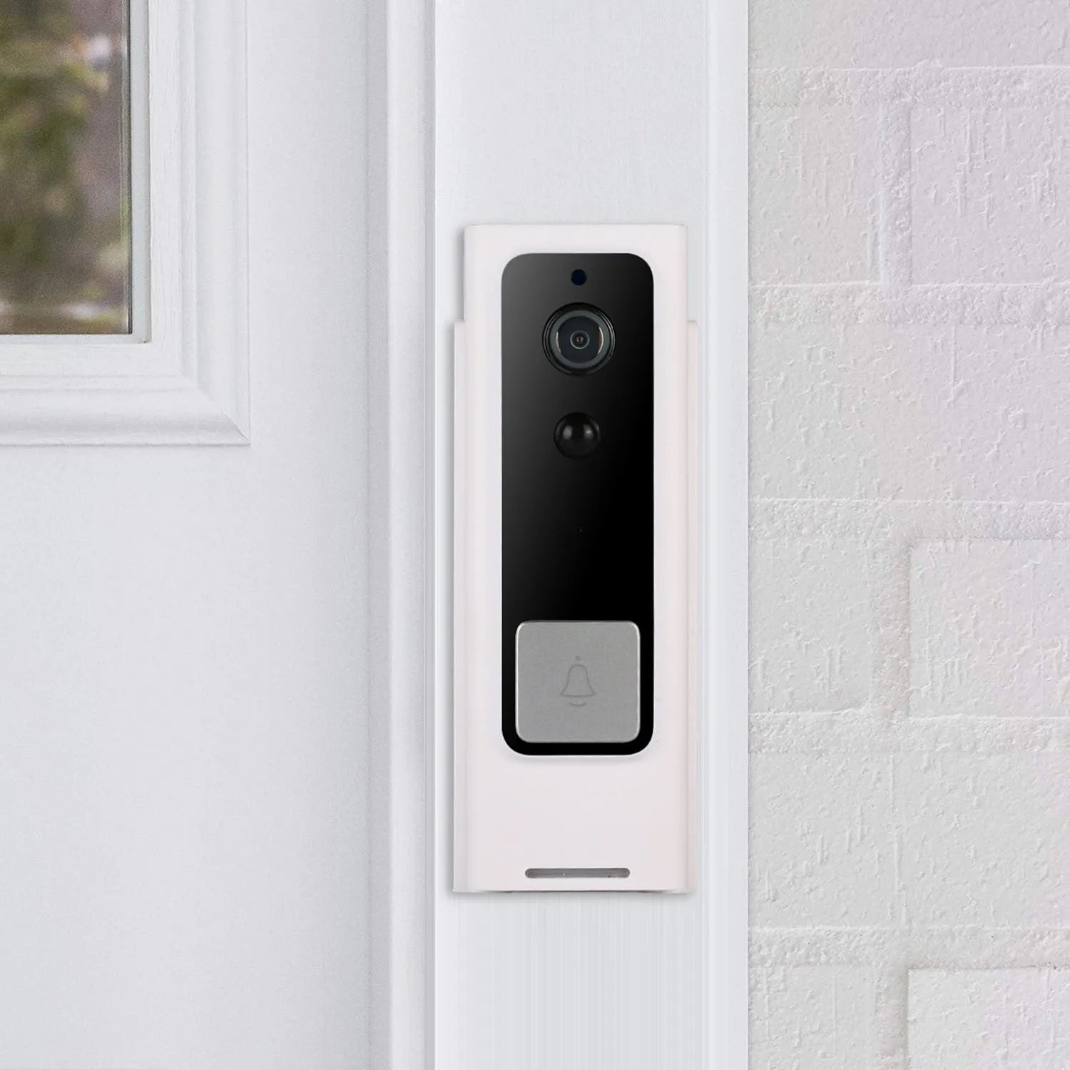 White intelligent 1080P network wireless video intercom camera for wall-mounted home security with PIR motion and night vision