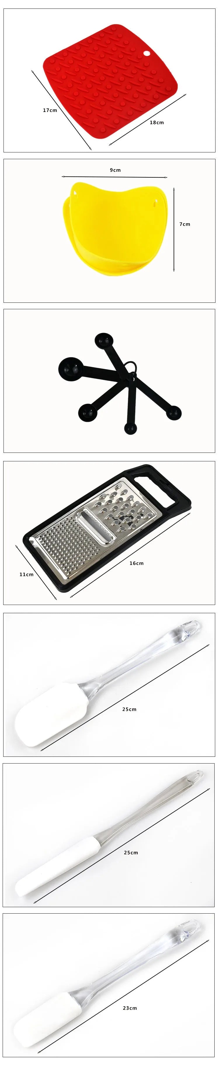 44-piece nylon kitchen utensil set with spatulas and spoons in light luxury style SET1 colour
