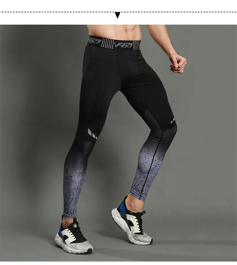 Men's compression trousers in grey or red stitching, quick-drying moisture-wicking sweatpants for yoga and gym, sizes S-XXXL
