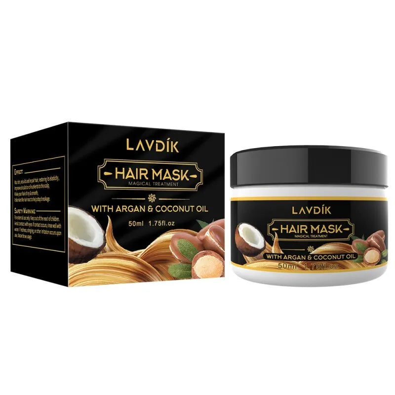 Nourishing hair mask conditioner in 50ml tube for deep repair and frizz control