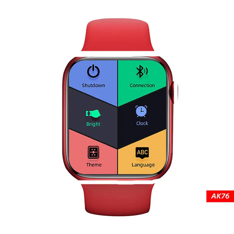 Bluetooth call smart bracelet with silicone strap and touch screen in red colour option