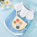 Small satchel cat two legged clothes cotton pet vest with sunflower print in blue, pink, yellow