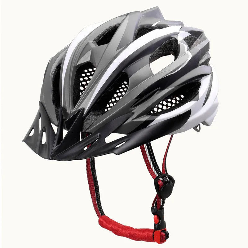 Outdoor riding bicycle helmet in EPS material black and blue colour one size fits most adults