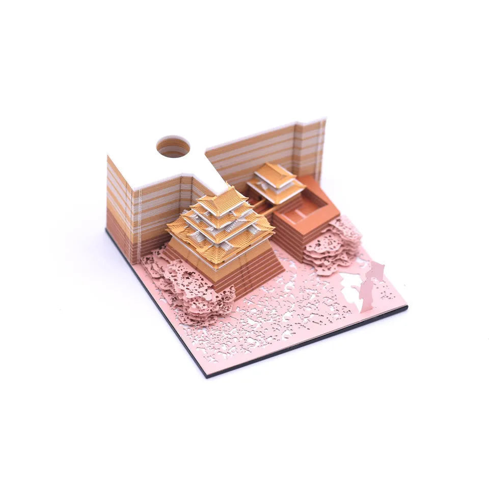 Three-dimensional paper model of the Tianshou Tower from Spirited Away, a buildable Ghibli architectural craft.