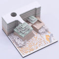 Three-dimensional paper model of the Tianshou Tower from Spirited Away, a buildable Ghibli architectural craft.
