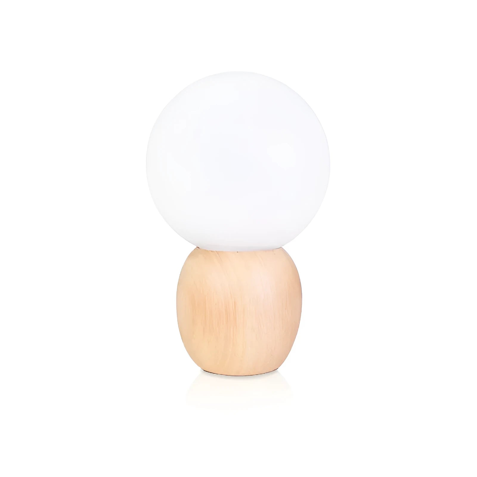 Large glass ball table lamp with Nordic design and push button switch for bedside or study use