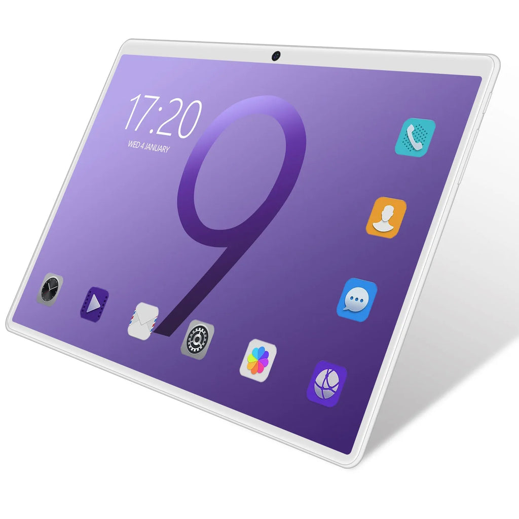 10 inch tablet PC in black with IPS screen, GPS, and dual SIM slots