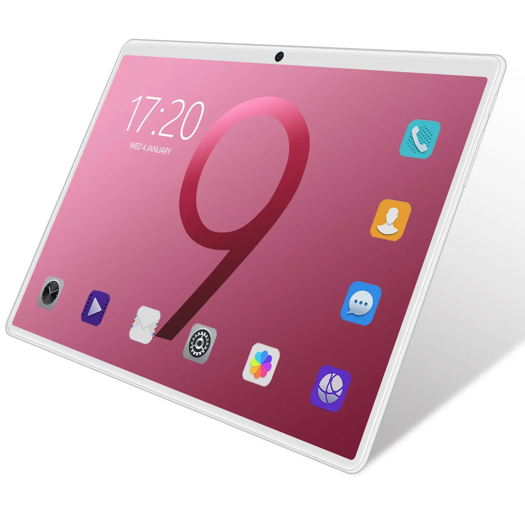 10 inch tablet PC in black with IPS screen, GPS, and dual SIM slots