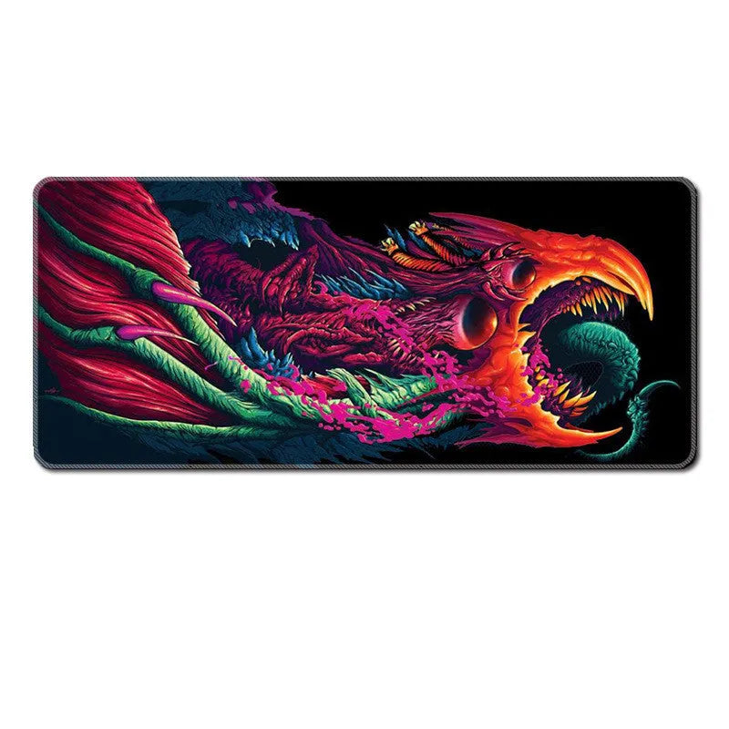 Custom game rubber mouse pad with non-slip base and heat transfer print on desk
