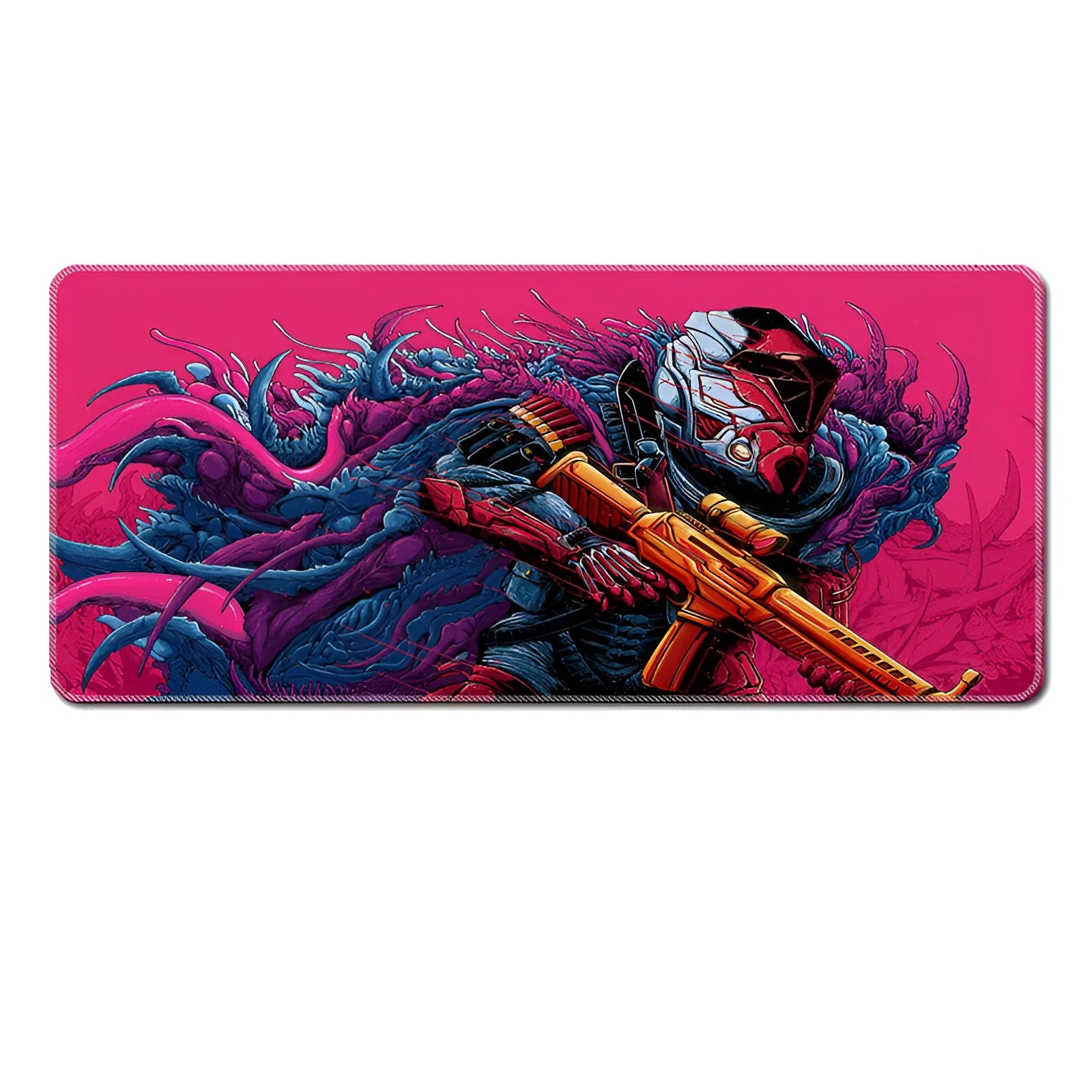 Custom game rubber mouse pad with non-slip base and heat transfer print on desk