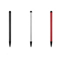 Resistive capacitive dual-purpose touch screen pen in silver, black or red measuring 12cm length