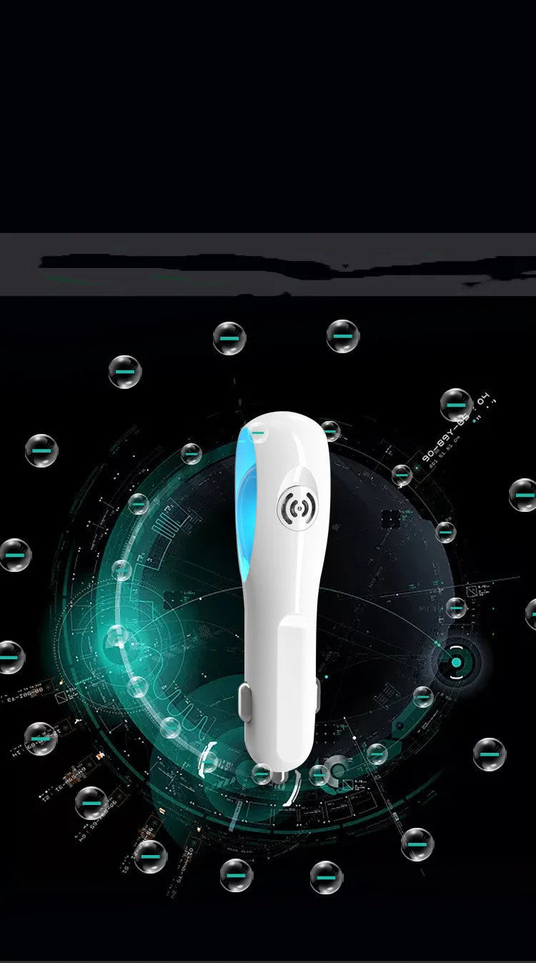 White PC negative ion air purifier with DC12V power for car and small room use