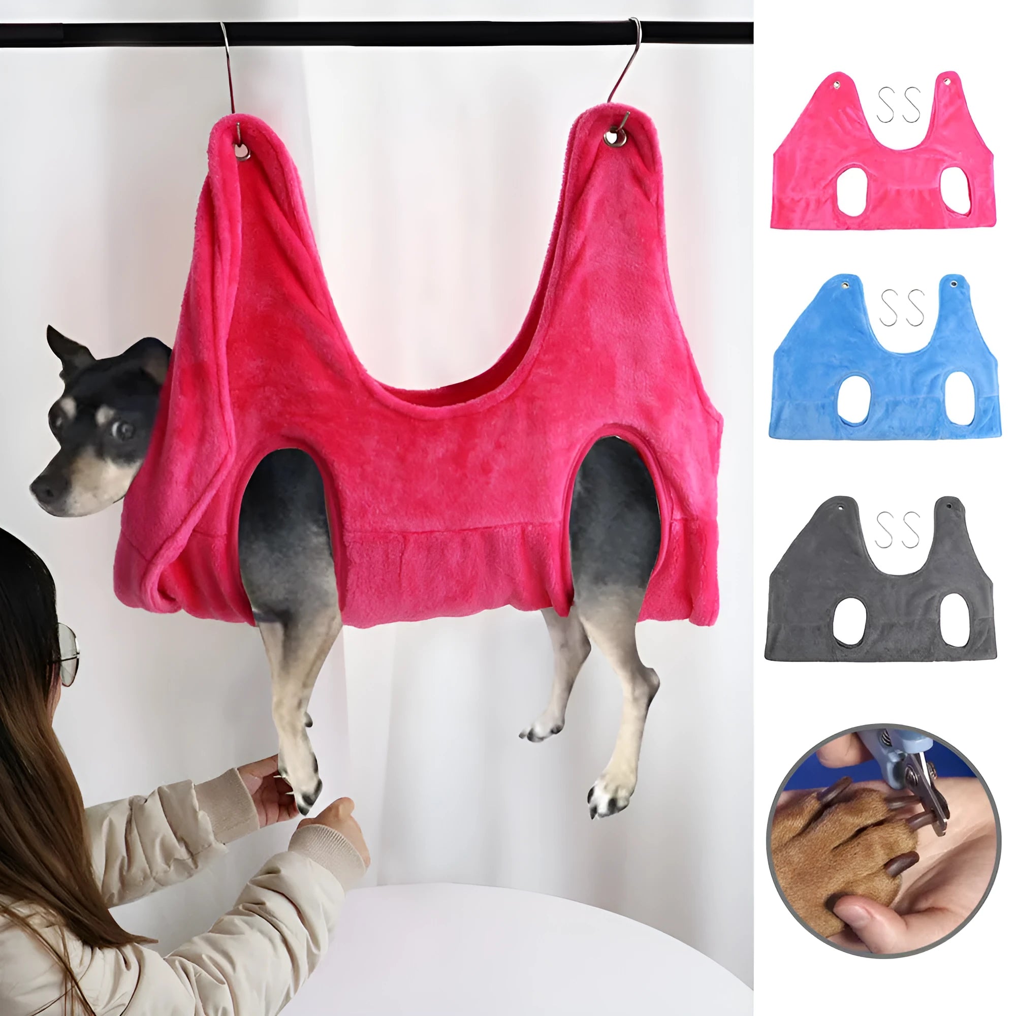 Soft cloth pet bed nest for cats and dogs in pink with three size options S M L