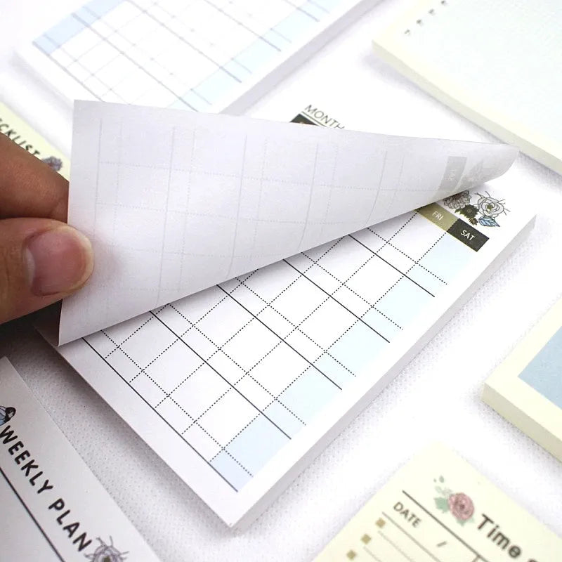 10.2cm work plan diary showing four style options: time plan, daily note, week plan and month plan