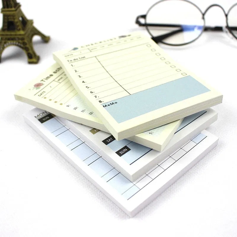 10.2cm work plan diary showing four style options: time plan, daily note, week plan and month plan