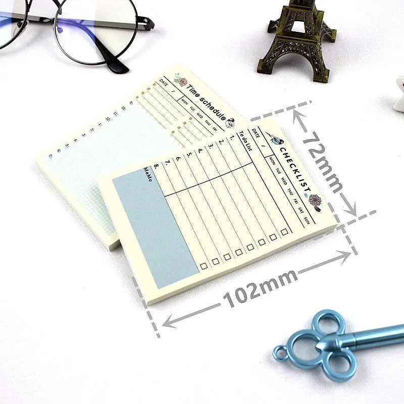 10.2cm work plan diary showing four style options: time plan, daily note, week plan and month plan